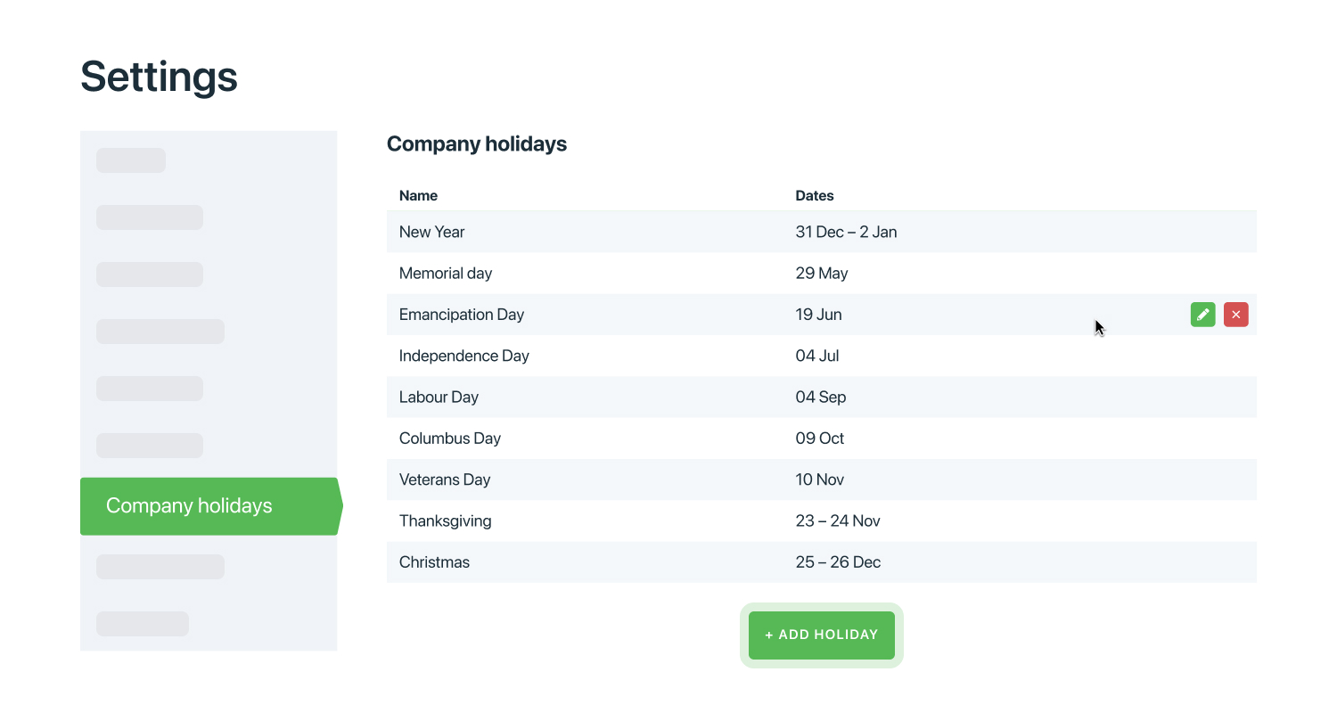 Overview screen 5 leave